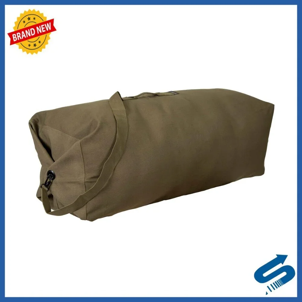 Heavy-Duty Canvas Duffel Bag Classic Military Style Travel Camping Gear Storage